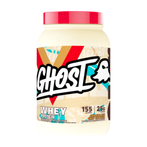 GHOST® WHEY protein Chocolate Chip Flavour front of Tub Photo.