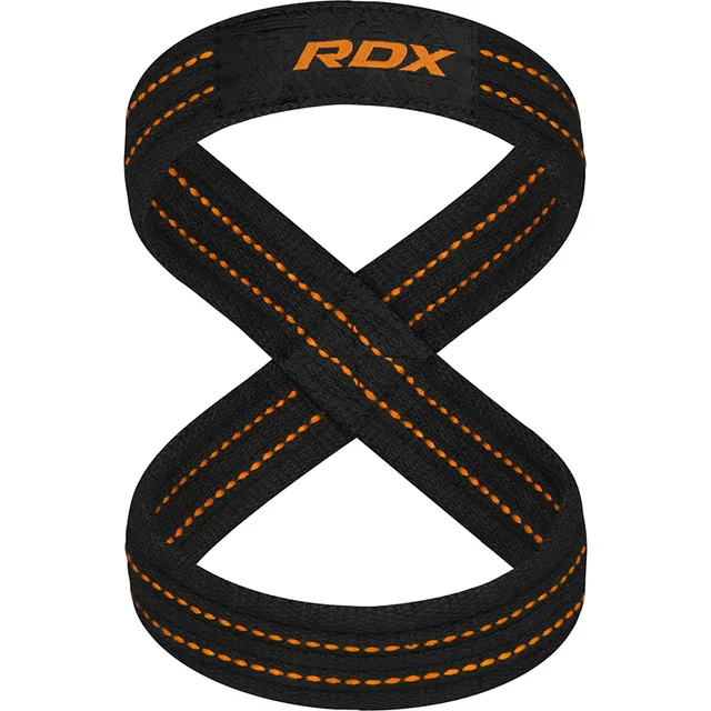 RDX Sports Weightlifting Figure 8 Strap Black & Orange - Image 5