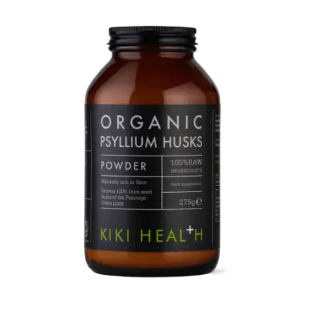 Kiki Health Organic Psyllium Hust Powder 275g Front of Bottle Image