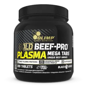 Olimp Gold Beef Pro Plasma-300 Capsules - Amino Acid Formula - Front of Tub