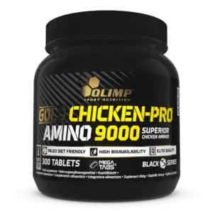 Olimp Gold-Chicken-Pro-Amino-9000-300 tabs - Front of Tub