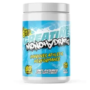 Chaos Crew - 100% Creatine Monohydrate 400G - Front of Tub